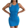 thumbnail image 2 of Cameland Women's Casual Robe de Rétraction de la Taille à Col Rond Sans Manches, 2 of 7