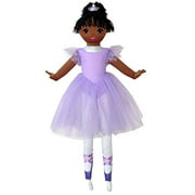 Anico Well Made Play Doll For children La Bella Ballerina, African American, 36" Tall, Lavender