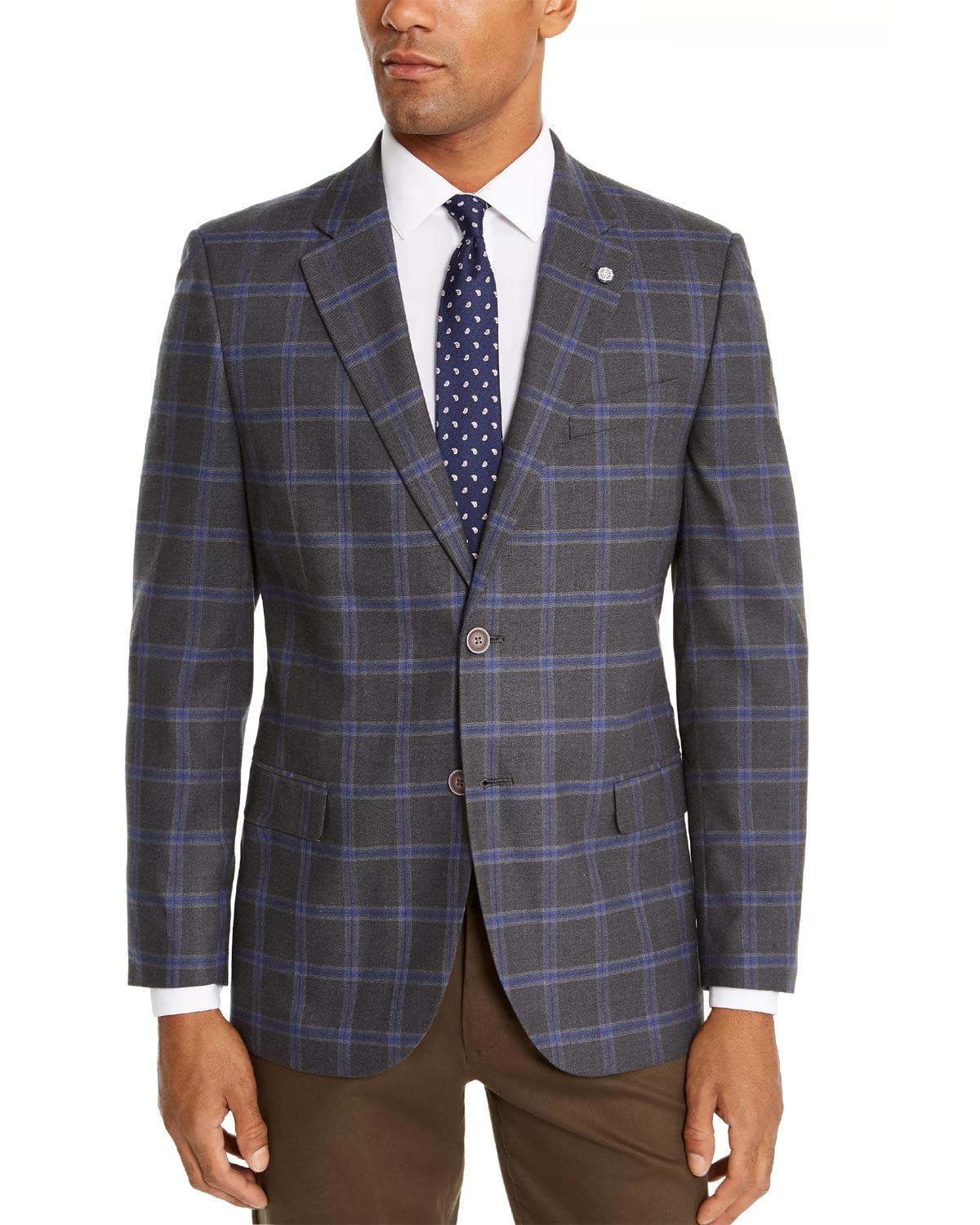 grey windowpane sport coat