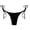 Black, variant on MIASHUI Women's Brazilian Side Thong Bikini Swimwear Set with Tankini Top and Tied Bottom Bathing Suit Hot Pink,M