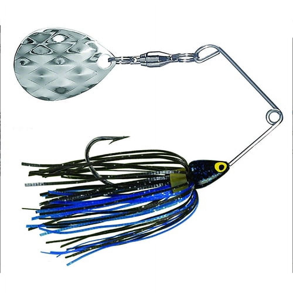 (2 pack) Strike King Mini-King Spinnerbait Lure 1/8oz Black Blue