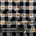 thumbnail image 2 of Fall Plaid Tablecloth Black and White Checkered Tablecloth Round 60 Inch Reusable Autumn Maple Leaf Tablecloth for Holiday Party Dinner Dining Table Decor, 2 of 6