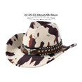 thumbnail image 7 of Byfri Unisex Wide Brim Western Cowboy Hat Adjustable Strap Outdoor Sun Hat 56-58cm, 7 of 7