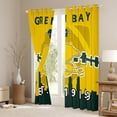 thumbnail image 3 of Football Curtains 38x45 inch, Football 30%-50% Blackout Curtains American Football Lovers Curtains Drapes Sports Ball Game Window Curtains 2 Panels for Living Room(Green Bay), 3 of 6