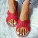 thumbnail image 1 of Sandalias planas recortadas de lino tejidas trenzadas informales de verano a la moda para mujer Wmkox8yii  hj789, 1 of 6