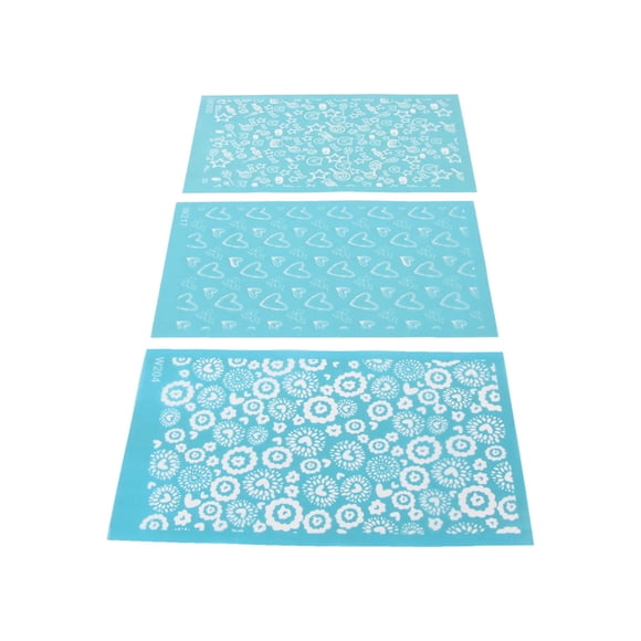 3 Plantillas De Serigrafía Para Arcilla Polimérica, Kit De Impresión De Serigrafía Reutilizable Para Hacer Joyas, Decoración De Pendientes De Arcilla, Plantillas De Impresión