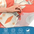 thumbnail image 5 of Yayeee Kitchen Curtains Tier Set of 2 Light Filtering 57"x36" Over Sink Window Panels, Beige Christmas Ornaments Pattern, 5 of 7
