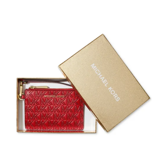 MICHAEL Michael Kors Logo Jet Set Small Coin Purse - Crimson Red