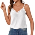 thumbnail image 2 of YuXingFu Summer Tops For Women Work V-Neck Pleated Ruffle Accent Sleeveless for Boho Fashion Shirts White S, 2 of 8