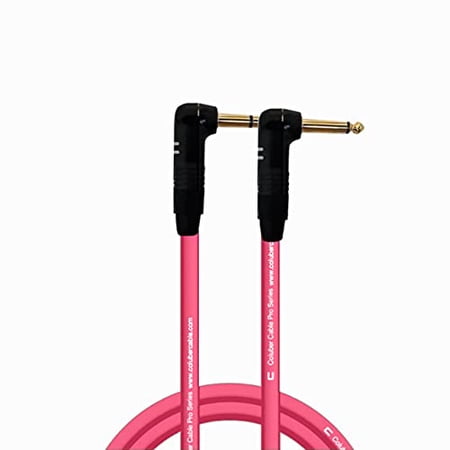 Coluber Cable Right Angle 1/4" TRS - Right Angle 1/4" TS Pro 3-Pin Connector