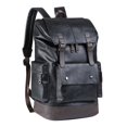 thumbnail image 1 of Men's Large Capacity Travel Backpack Fashion Leather Laptop Backpack Schoolbag, 1 of 5