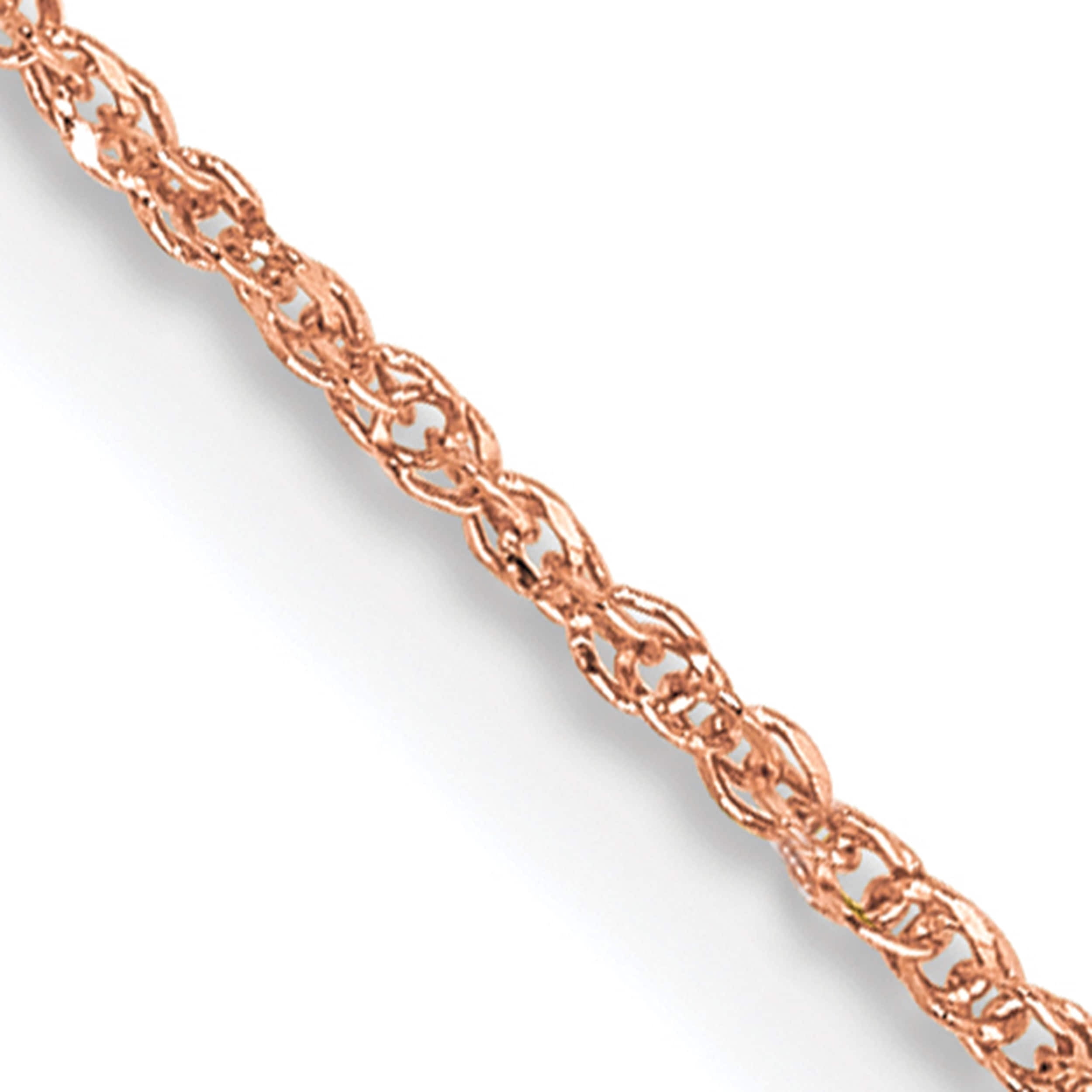 14K Rose Gold .7mm Ropa Chain (16 X ) Made In Indonesia rsc26-16 -  