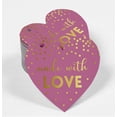 thumbnail image 2 of Inkdotpot Real Gold Foil Made With Love Wedding Tags Favor Hang Paper Tags 100 Pieces, 2 of 6