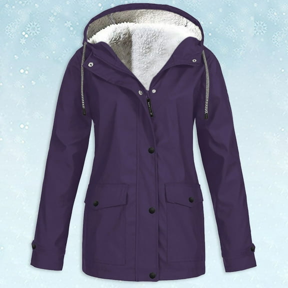 Women's Winter Jacket Outdoor Hiking Wear Hooded Jacket Hardshell Jacket Womens Winter Coat 4x plus Size Rain Coats for Women 2x Trench Coat Women Long Back Jacket Women Womens Leather And Wool Coat