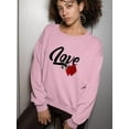 thumbnail image 2 of Love With Rose Sweatshirt Women -Image by Shutterstock, Female Medium, 2 of 4