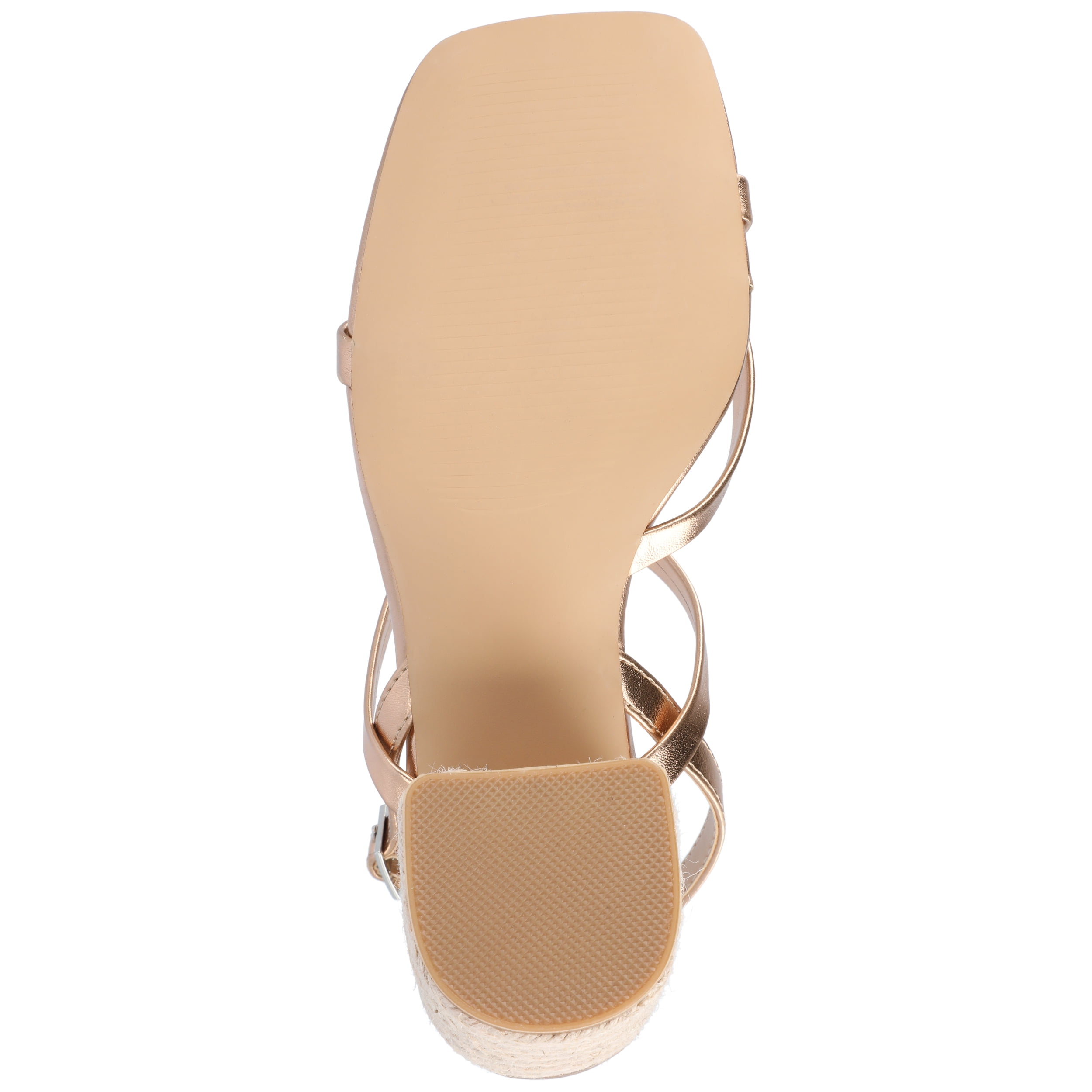 Journee Womens Olivina Jute Covered Block Heel Dress Sandals