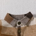 thumbnail image 6 of UAYOTSE Toddler Kids Flannel Shirt Jacket Plaid Long Sleeve Lapel Button Down Shacket Baby Fall Christmas Coat for Boys Girls(9-12 Months,T182-Brown), 6 of 8