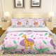 thumbnail image 1 of 3D Cartoon Animal Rosa Funda de edredón Juego de ropa de cama Fundas de almohada 10, 1 of 2