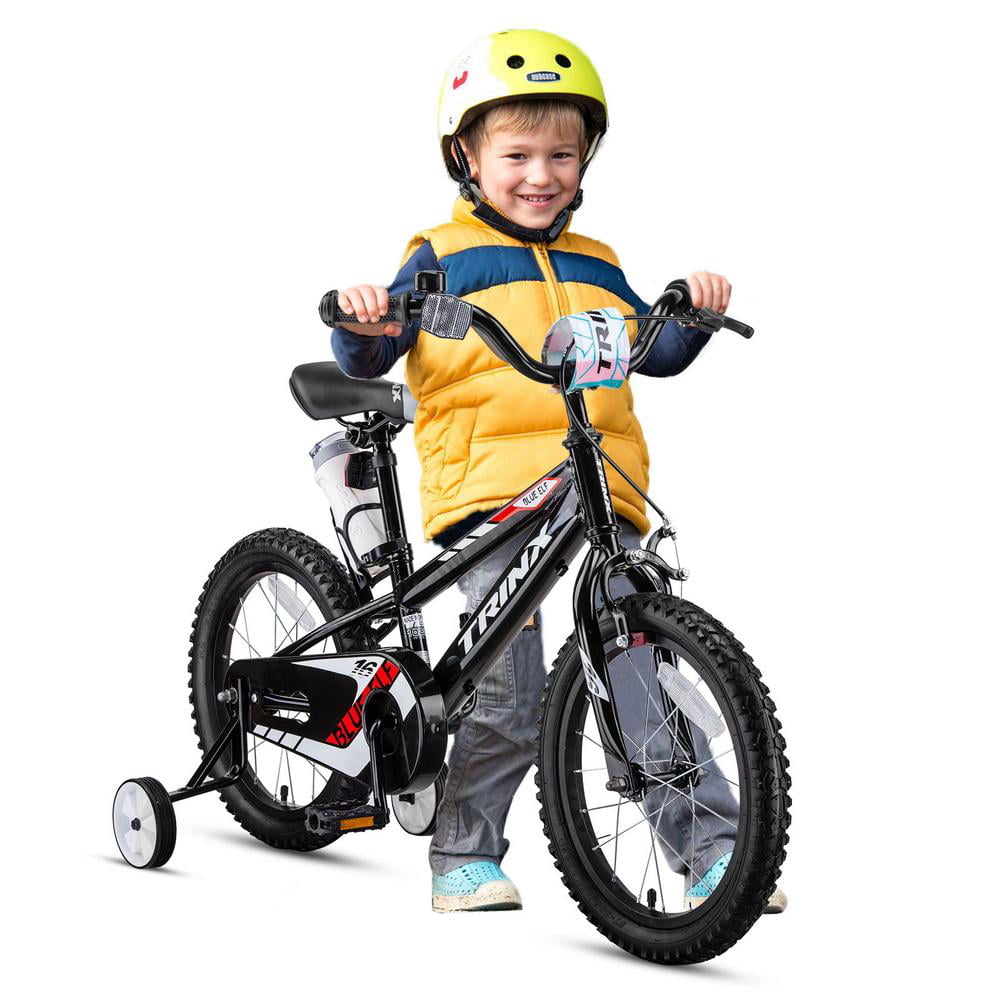 Kids Bike 16 Inch Children Boys Blue Bicycle Cyclings With Removable Stabilisers 