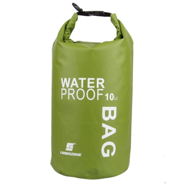 thinsony 10L Waterproof Bag Pouch Camping Boating Kayaking Rafting Canoeing Green