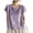 Purple Top, variant on Embroidered Blouse for Women Short Sleeve Dressy Casual Blouses Teacher Loose Tunics Trendy Summer Purple Top M