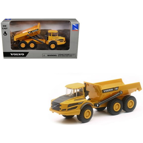 Volvo A25G Dump Truck Yellow Diecast Model by New Ray