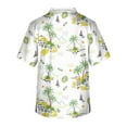 thumbnail image 3 of LINMOUA Men's Plus Size Halloween Printed Scrub Top, Cross V-Neck, Short Sleeve, 3 of 3