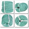 thumbnail image 4 of hostic 1/2Inch x 150FT Arborist Tree Rope 16 Strand Braided,Green, White & Blue, 4 of 5