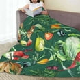 thumbnail image 6 of Honeii Vegan Print Fleece Blanket - Throw Blanket for Bed, Sofa, Couch, Camping, and Travel , Microplush Ultra Soft Warm Blanket-60"x50", 6 of 7
