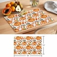 thumbnail image 6 of Thanksgiving Orange Pumpkin Placemats Set of 12, Fall Mushroom Leaf Non-Slip Place Mats Washable Table Mats for Kitchen Dining Table Decorations Indoor/Outdoor, 6 of 9