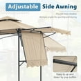 thumbnail image 5 of JOIVI 8' x 5' Outdoor Grill Gazebo with Vented Top, Double Tier BBQ Canopy Gazebo with Side Awning, Beige, 5 of 9