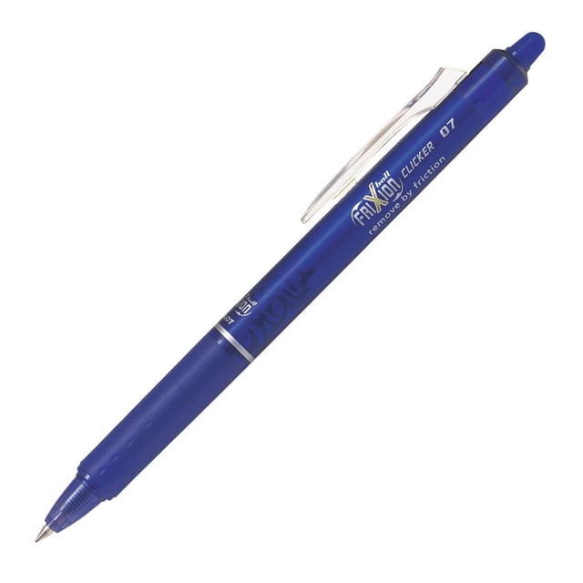 Pilot FriXion Ball Clicker Retractable Erasable Pen, Fine Point, 0.7mm, Blue Ink, 1 Count