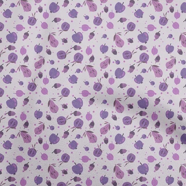 oneOone Tissu en Coton Cambric Violet Clair Matériel de Robe d'Automne Tissu Imprimé Tissu au Mètre 56 Pouces de Large