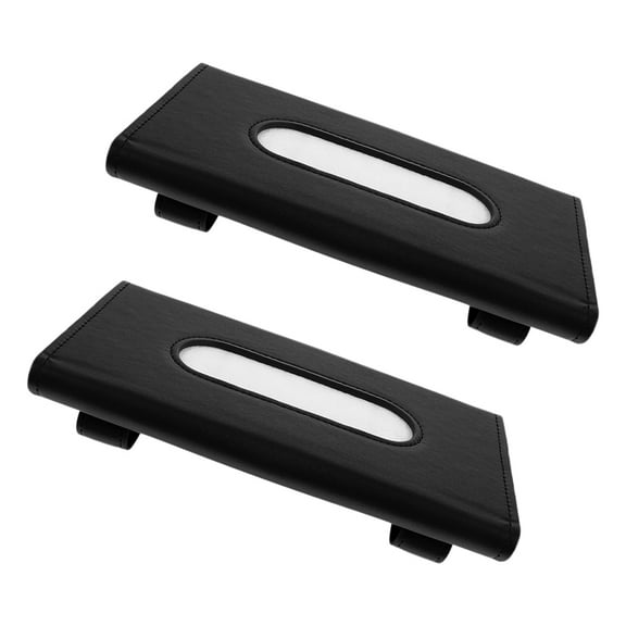 Homoyoyo 2Pcs Visor Tissue Pouch Black Durable Hanging Tissue Holder for Daily Use