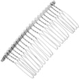 thumbnail image 1 of MasteelfCA 7.8cm 20 Teeth Fancy DIY Metal Wire Hair Clip Comb Bridal Wedding Veil Comb (Silver), 1 of 7