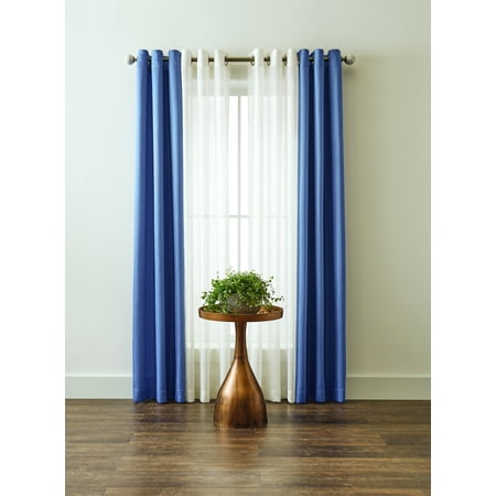 Better Homes and Gardens Textured Twill Weave and Sheer Window Curtain Panel 4 Piece Set