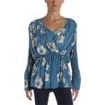 thumbnail image 1 of Free People Blusa tipo túnica Tuscan Dreams para mujer, azul, grande Free People Sayo, 1 of 1