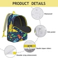thumbnail image 2 of Watercolor Baby Dino Pattern Backpack – Cute Hand-Drawn Dinosaur Print Bookbag for School and Trips, 2 of 4