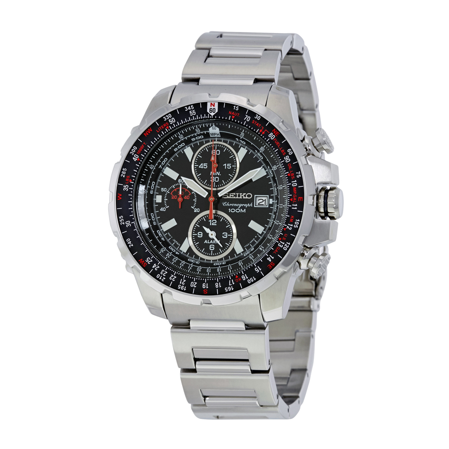 Seiko Men's Flight Computer Chronograph Watch SNAD05
