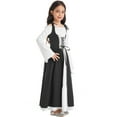 thumbnail image 2 of inhzoy Renaissance Dress for Girls Medieval Princess Costume Retro Lace-up Maxi Dress Halloween Dress up Black 12, 2 of 9