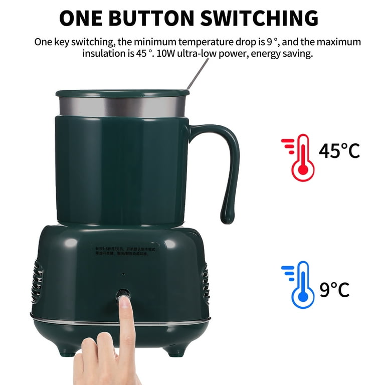 330ML Electric Drink Cooler USB Powered Detachable Multifunctional Instant  Heating Kettle Mini Refrigerator for Home Picnic Office (Green) 