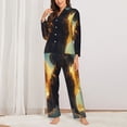 thumbnail image 2 of Fotbe Golden Cloud Winged Dog Pattern Long Sleeve Pajama Set for Women,Sleepwear Set,2-piece Loungewear Set,Soft PJs Comfy Nightwear with Pockets -XX-Large, 2 of 7