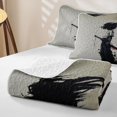 thumbnail image 4 of Erosebridal Samurai Sketch Quilt King,Ink Splash King Coverlet Set For Boys,3-Piece, 4 of 7