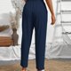 thumbnail image 5 of Pantalones elásticos de la cintura para las mujeres verde oliva cordón sólido bolsillo Jogger longitud completa, 5 of 5