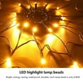 thumbnail image 6 of Wisremt Halloween 70 LED Spider Web Lights with Spider and Controller, 3 Modes Light Up Cobweb Halloween Decorations for Indoor Ourdoor Garden Yard Home Patio, 6 of 6