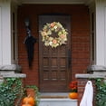 thumbnail image 3 of Tkrady Fall Wreaths for Front Door, Sunflower Autumn Wreath, Pumpkins and Burlap Bows, for Christmas Farmhouse Indoor Outdoor Outside-18", 3 of 6