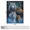 thumbnail image 4 of JEUXUS    Blanket Soft Fluffy  Throw for Sofa Bed Tiger Leopard Lion, 4 of 6