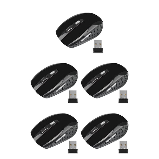 Methold Ratón óptico inalámbrico para computadora 6 botones Ratones para juegos Negro mate Type2 NO2