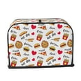 thumbnail image 2 of Yiaed Fast Food Print Two Slice Bread Machine Cover, Universal Size Kitchen Appliance Cover for Bread Machine,Bread Machine Cover, 2 of 7