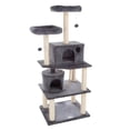 thumbnail image 7 of PETMAKER 5-Tier Cat Tree with Scratch Posts, Perches, Huts, and More (Gray), 7 of 7